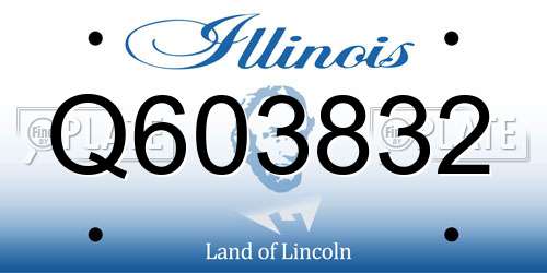 Q603832 Illinois License Plate