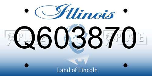 Q603870 Illinois License Plate