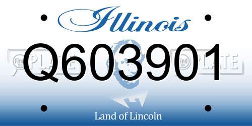 Q603901 Illinois License Plate