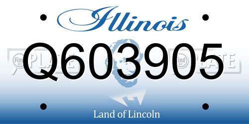 Q603905 Illinois License Plate