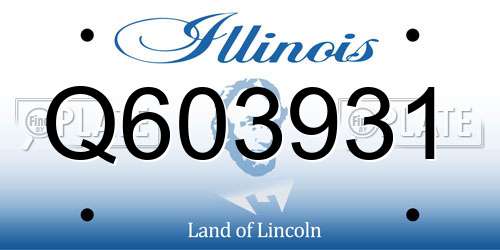 Q603931 Illinois License Plate