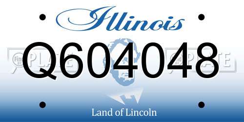 Q604048 Illinois License Plate