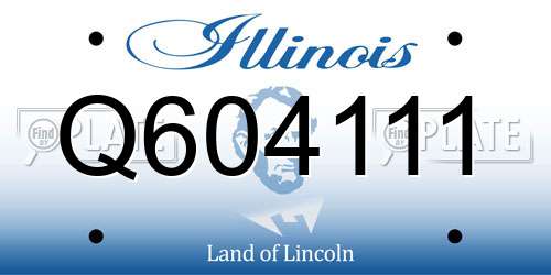 Q604111 Illinois License Plate