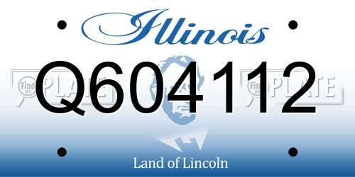 Q604112 Illinois License Plate