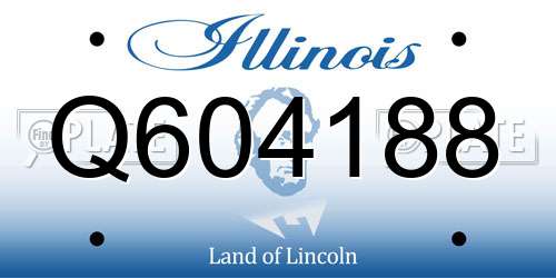 Q604188 Illinois License Plate