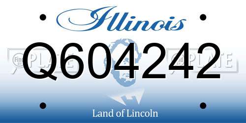 Q604242 Illinois License Plate