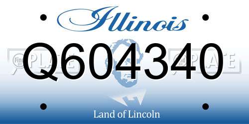 Q604340 Illinois License Plate
