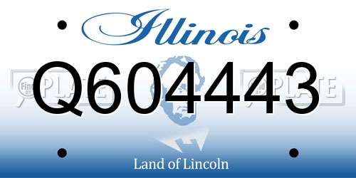Q604443 Illinois License Plate