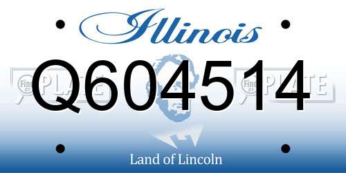Q604514 Illinois License Plate