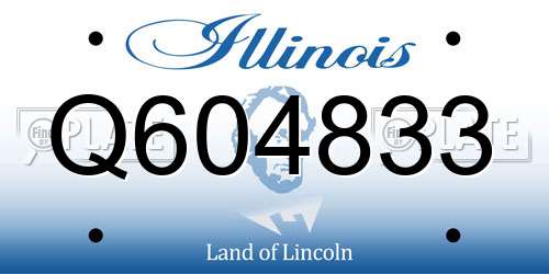 Q604833 Illinois License Plate