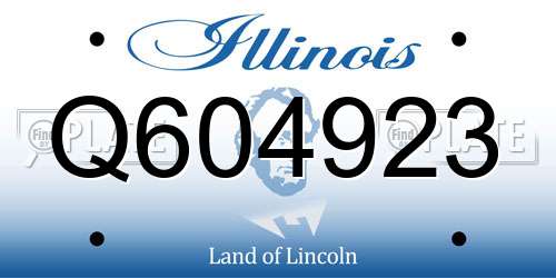 Q604923 Illinois License Plate