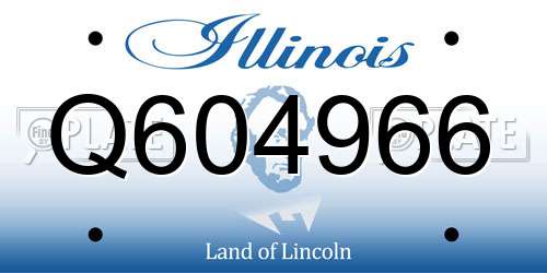 Q604966 Illinois License Plate