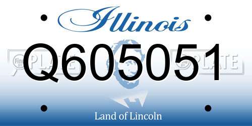 Q605051 Illinois License Plate