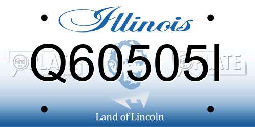 Q60505I Illinois License Plate
