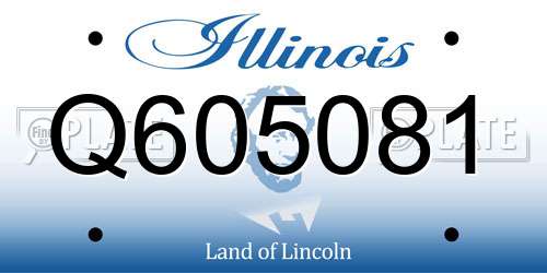 Q605081 Illinois License Plate
