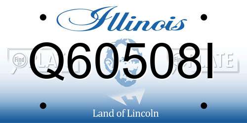 Q60508I Illinois License Plate