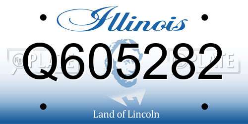 Q605282 Illinois License Plate