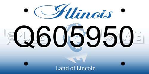 Q605950 Illinois License Plate