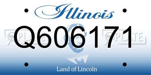 Q606171 Illinois License Plate