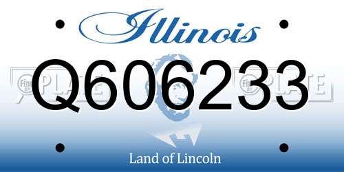 Q606233 Illinois License Plate