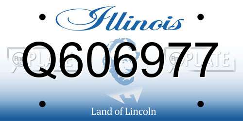 Q606977 Illinois License Plate