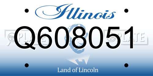 Q608051 Illinois License Plate