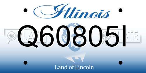 Q60805I Illinois License Plate