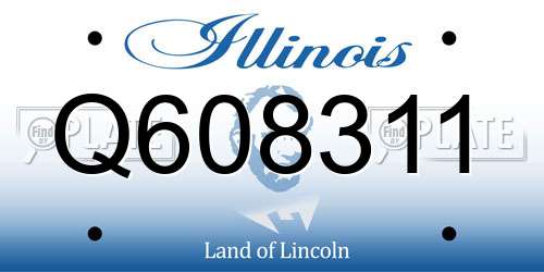 Q608311 Illinois License Plate