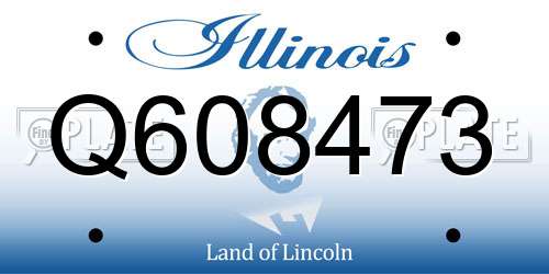 Q608473 Illinois License Plate
