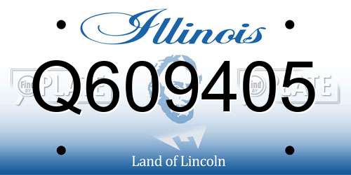 Q609405 Illinois License Plate