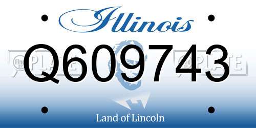 Q609743 Illinois License Plate