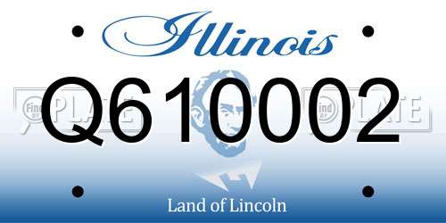 Q610002 Illinois License Plate