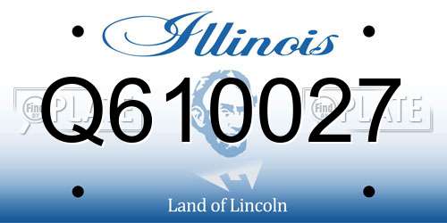 Q610027 Illinois License Plate