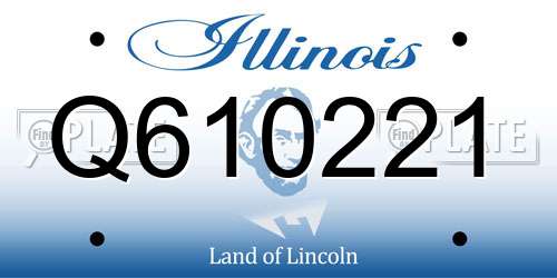 Q610221 Illinois License Plate
