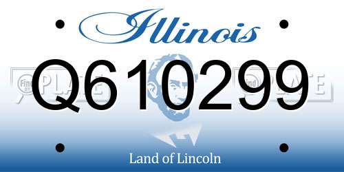 Q610299 Illinois License Plate
