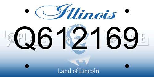 Q612169 Illinois License Plate