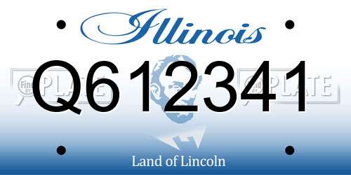 Q612341 Illinois License Plate