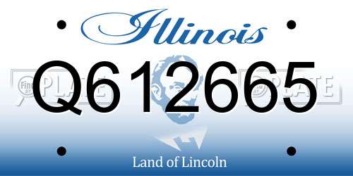 Q612665 Illinois License Plate