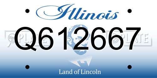Q612667 Illinois License Plate