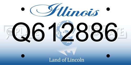 Q612886 Illinois License Plate