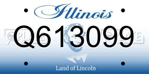 Q613099 Illinois License Plate