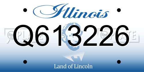Q613226 Illinois License Plate