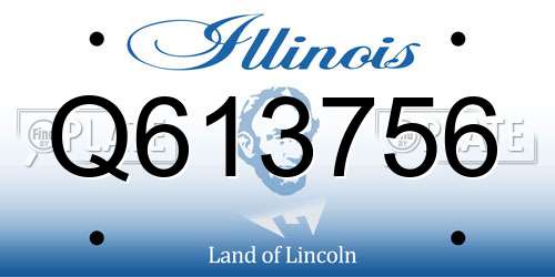 Q613756 Illinois License Plate
