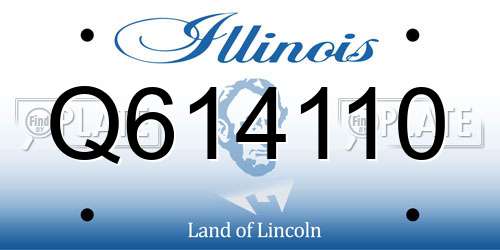 Q614110 Illinois License Plate