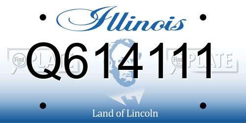 Q614111 Illinois License Plate