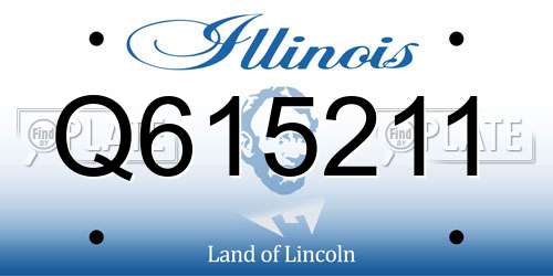 Q615211 Illinois License Plate
