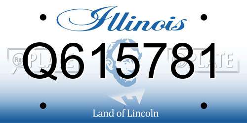 Q615781 Illinois License Plate