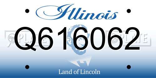 Q616062 Illinois License Plate