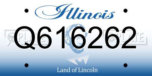 Q616262 Illinois License Plate