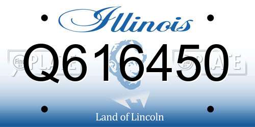 Q616450 Illinois License Plate